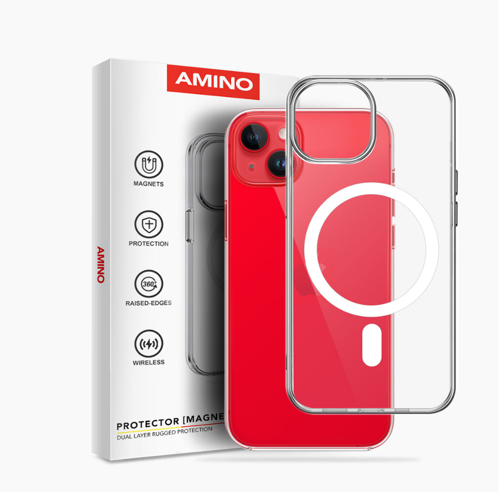 Pekanbaru Magnetic Case Iphone Original AMINO Untuk Iphone 11 12 13 14 15 Pro Max Plus Clear Hybrid Bumper
