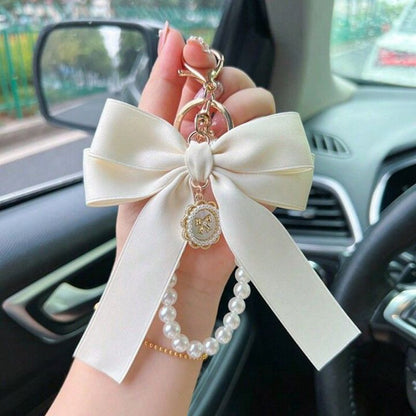 Pekanbaru Hanya 3 Hari Diskon Khusus : Gantungan Tas wanita  Pita Mutiara Clarice Cantik/keychain