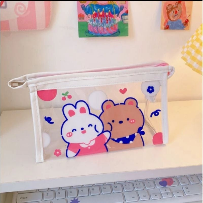 Pekanbaru Pouch Dompet Mika Make Up Kawai Pouch Resleting Tempat Alat Tulis Pouch