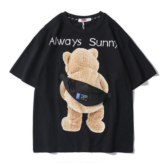 Pekanbaru Kaos Oversize Teddy Bear Sling Bag Always Sunny Beruang Tas Kantong Kaus Gambar 3d Waistbag Baju Serbaguna Motif Unik Tshirt With Bag