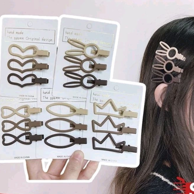 Pekanbaru Set Jepit Rambut Korea Lucu / Jepit Rambut Wanita / Aksesoris