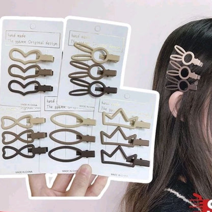 Pekanbaru Set Jepit Rambut Korea Lucu / Jepit Rambut Wanita / Aksesoris