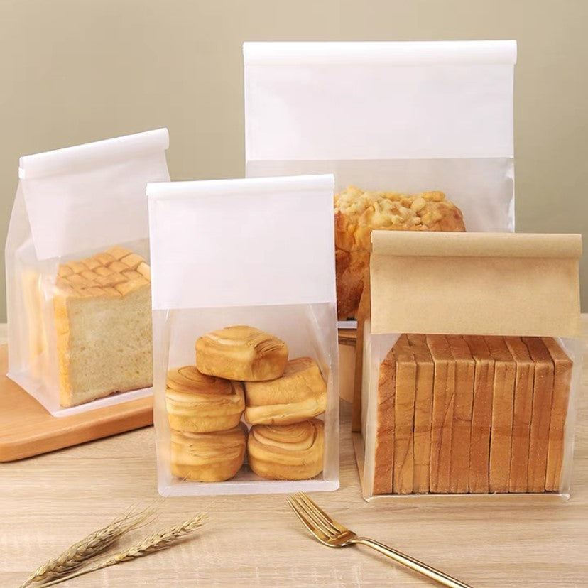 Pekanbaru Paperbag / Kantong Kertas Roti Kue Cookies Polos Tutup Kawat