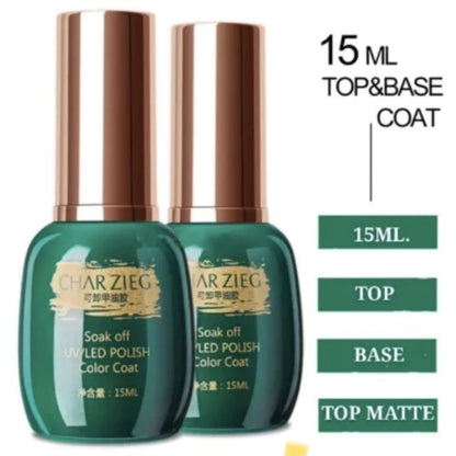 Pekanbaru Charzieg 15Ml Top Coat Base Coat Matte Top Coat / Kutek Gel Charzieg