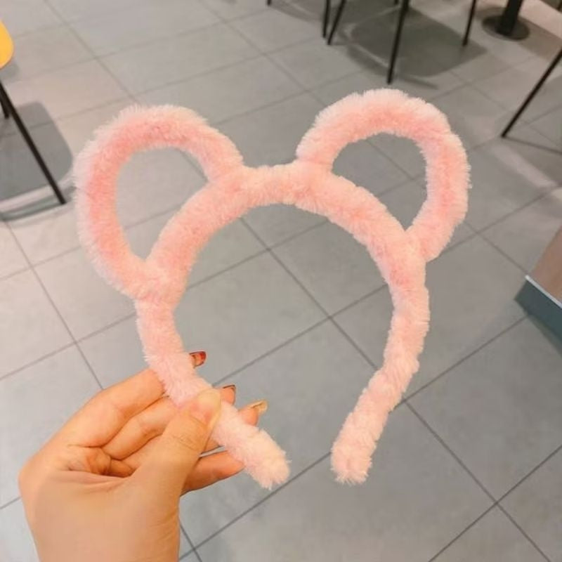 Pekanbaru Bando Kuping Kelinci Lucu Bulu Halus Led/Non Led