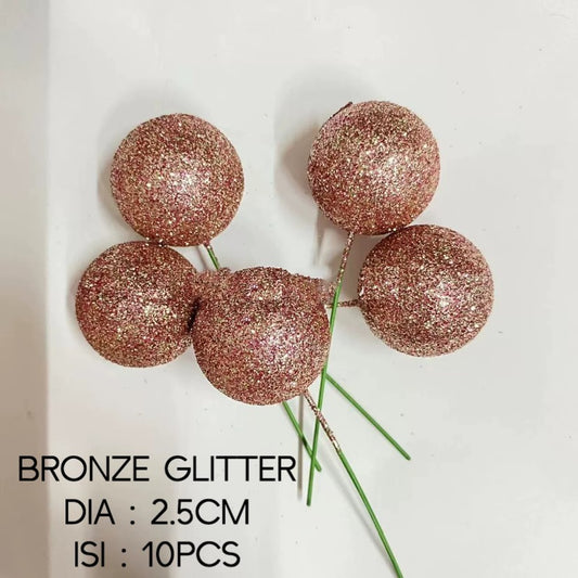 Pekanbaru Topper Kue Bentuk Bulat Glitter Per Pack