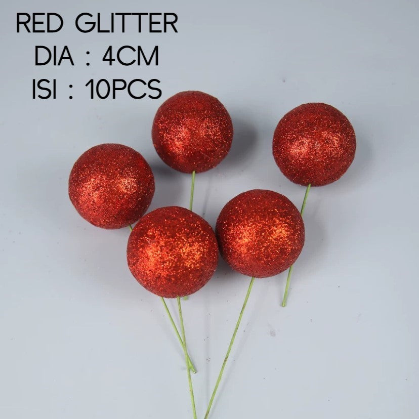 Pekanbaru Topper Kue Bentuk Bulat Glitter Per Pack