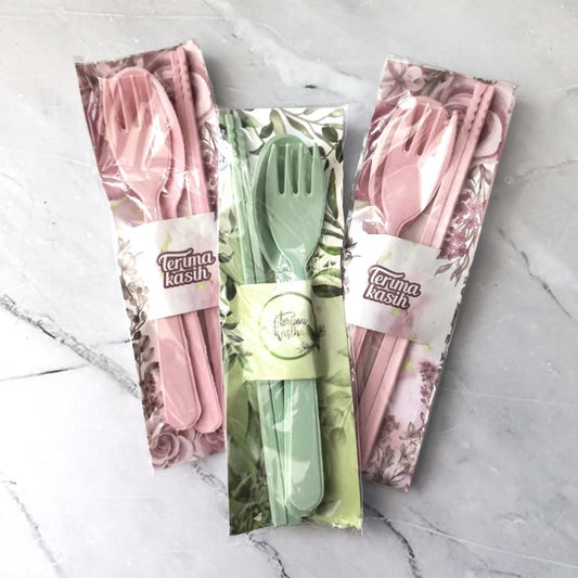 Pekanbaru (50 PCS) SOUVENIR SENDOK GARPU SUMPIT SET Souvenir Sovenir Pernikahan Nikah