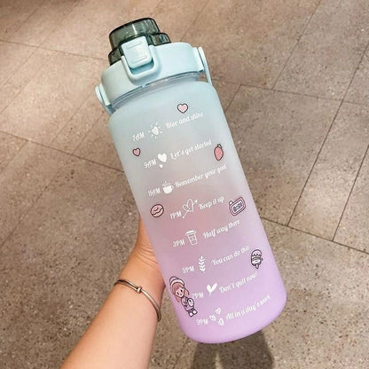 Pekanbaru Besar Jumbo Botol Viral Korea 2 Liter Minum Motivasi 2000Ml 2L