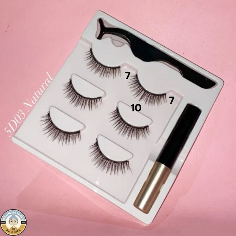 Pekanbaru Eyelash Magnetic 1 Set Lengkap Bulu Mata Magnet 3 Psg