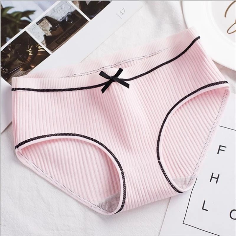Pekanbaru Celana Dalam Wanita - Underwear Cewek Polos List Hitam Pita - Celana