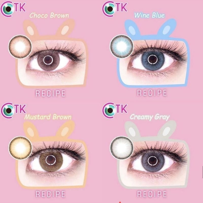 Pekanbaru Softlens Recipe Dia 14.5Mm Normal & Minus Grey Brown Blue (-0.50 S/D -6.00) Gray Ctk