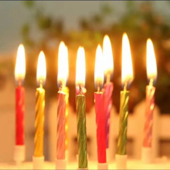 Pekanbaru Lilin Ulang Tahun Ulir Panjang Lurus Metalik Per Box