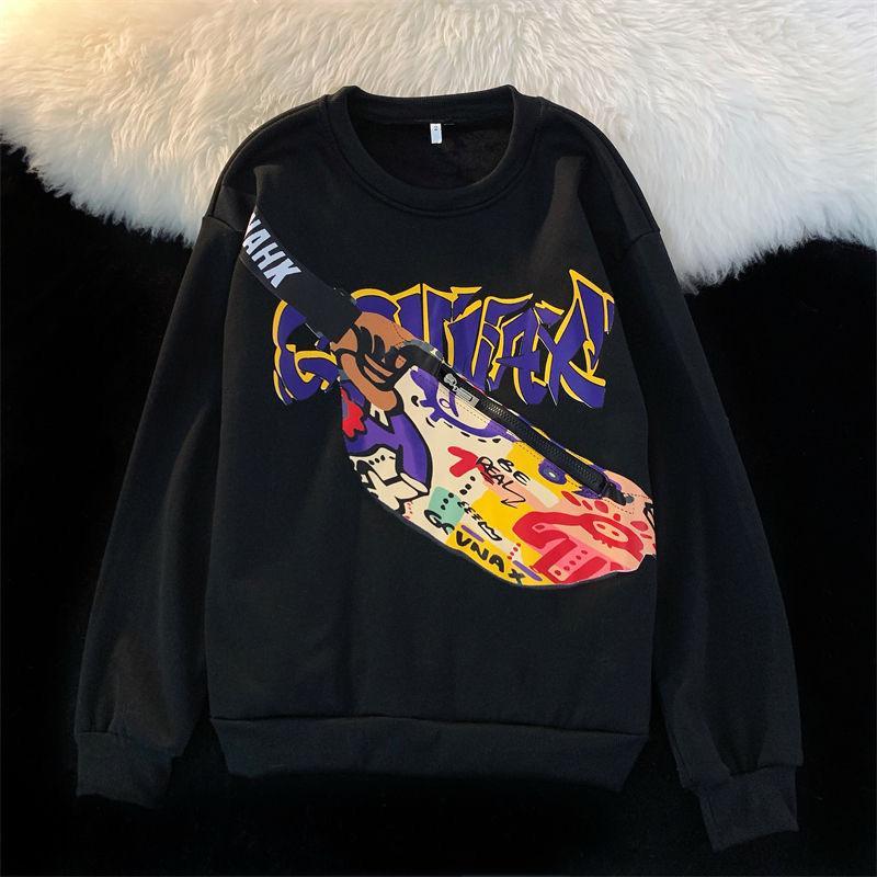 Pekanbaru Sweater Oversize Genanx Sling Bag Kantong Tas Lengan Panjang Sweatshirt Gambar 3d Waistbag Baju Outer Serbaguna Motif Swag Unisex Genanx Sweater With Bag