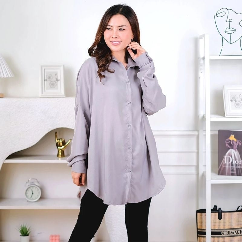 Pekanbaru Ec - Dexy Loose Oversize Shirt /Kemeja/Blouse