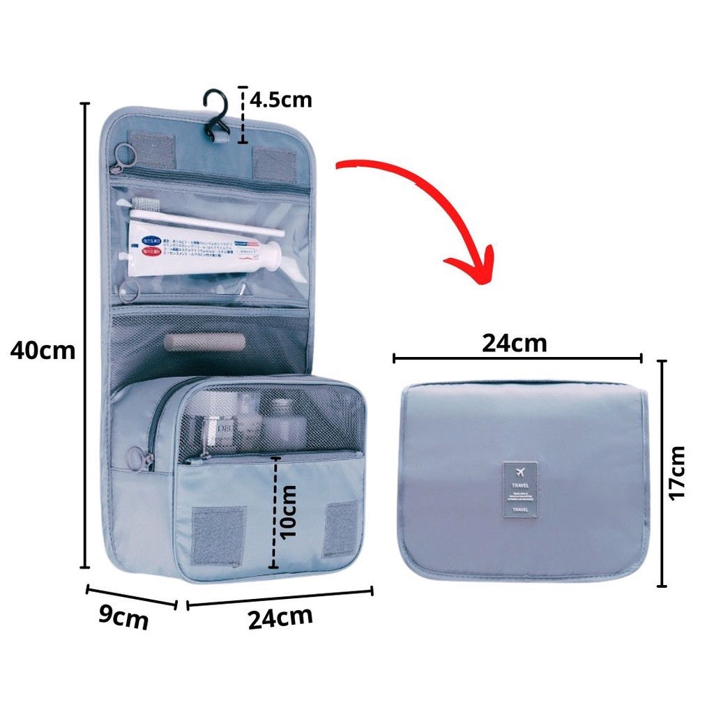 Pekanbaru HR- TAS KOSMETIK MANDI GANTUNG Travel Bag Storage Make Up TAS KOSMETIK MANDI GANTUNG Tas Penyimpanan Kosmetik Perlengkapan Mandi Pouch Makeup Wanita Serbaguna Traveling Original Bahan Tebal