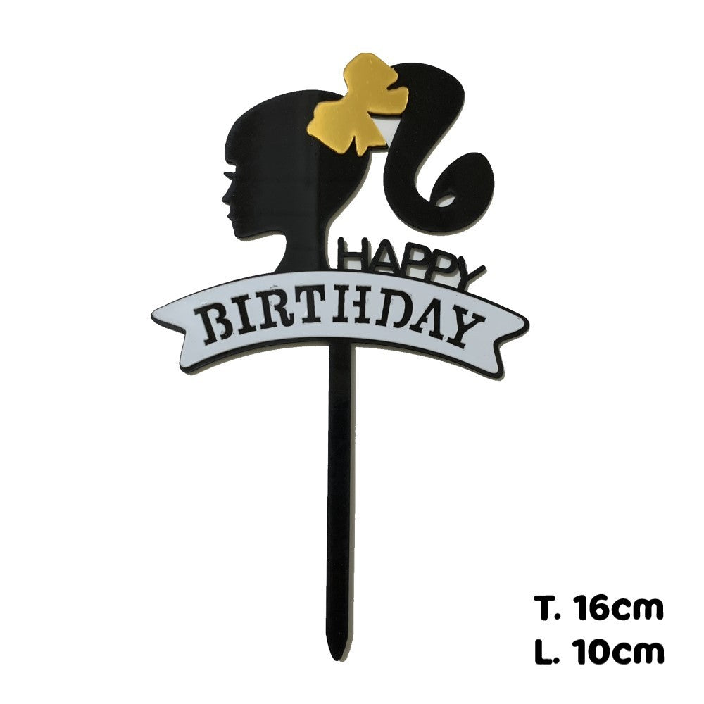 Pekanbaru Cake Topper Akrilik Happy Birthday / Mother'S Day / Father'S Day Ukuran Besar (Instan Only)