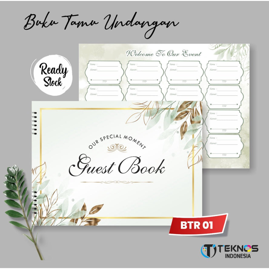 Pekanbaru Buku Tamu Pernikahan NON CUSTOM / Wedding Guest Book TIDAK CUSTOM Soft Cover DESIGN KEKINIAN TERBARU