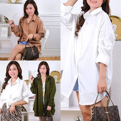 Pekanbaru Ec - Dexy Loose Oversize Shirt /Kemeja/Blouse