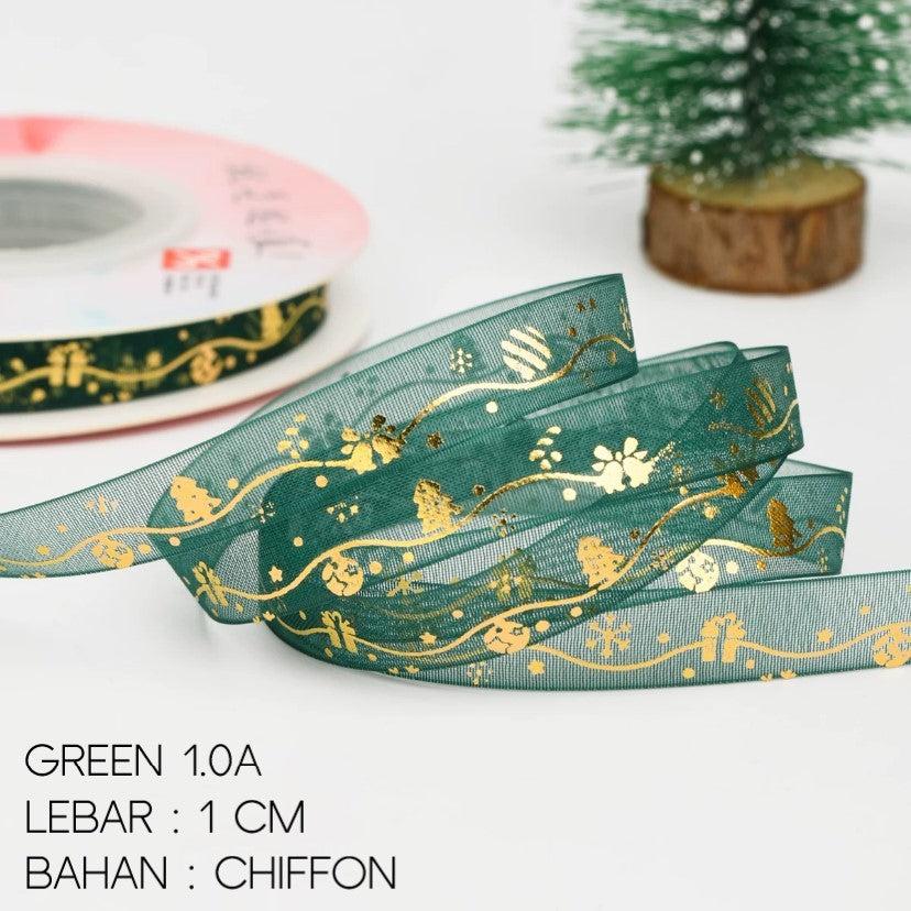 Pekanbaru Christmas Ribbon / Pita Natal Berbagai Jenis Per Meter