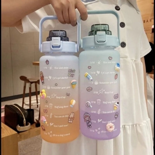 Pekanbaru Besar Jumbo Botol Viral Korea 2 Liter Minum Motivasi 2000Ml 2L
