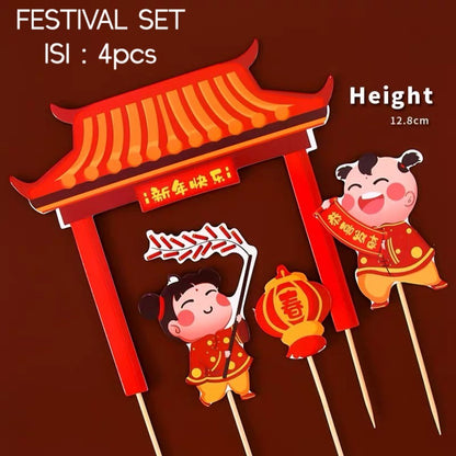 Pekanbaru Cny Cupcake Topper / Topper Imlek Kecil Berbagai Model