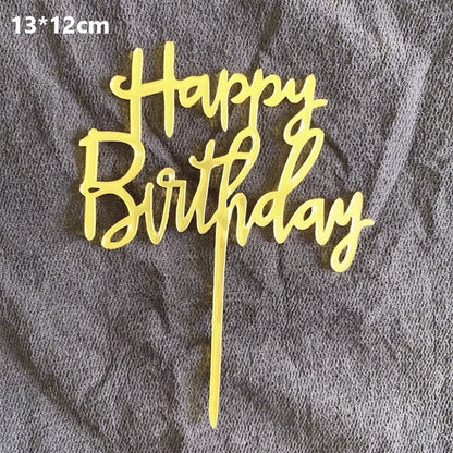 Pekanbaru Cake Topper Akrilik Happy Birthday / Mother'S Day / Father'S Day Ukuran Besar (Instan Only)