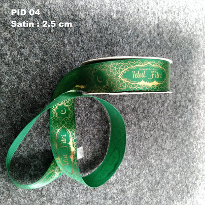Pekanbaru Pita Idul Fitri Satin Lebar 2.5 Cm Berbagai Ukuran Per Meter