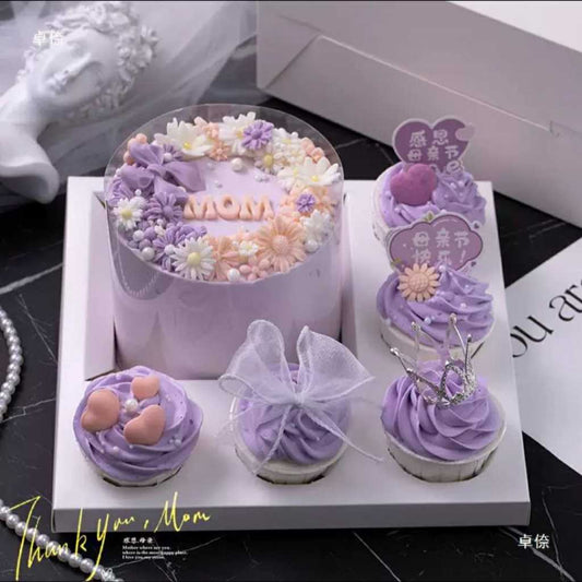 Pekanbaru Box Hampers / Kotak Hampers Cake + Cupcake 5 Cup