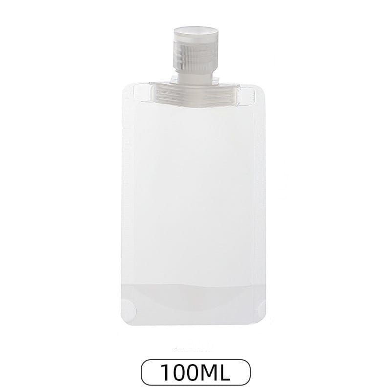 Pekanbaru HR-Botol Pouch Plastik Travel Refill Tempat Sabun Cair Lotion Shampoo Skincare Stiker Cantik Viral