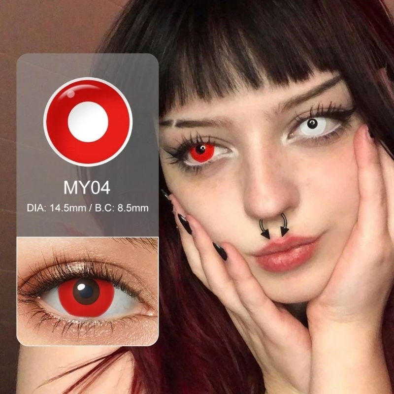Pekanbaru Softlens Cosplay, Koleksi Lensa Seni Gotik, Diameter: 14.50Mm Anime Hantu