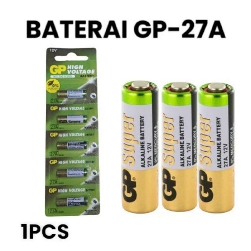 Pekanbaru ( 1Pc ) Baterai Gp 23A 27A / Baterai Gp A23 A27 High Voltage 12V / Baterai Bell Baterai Remot Mobil