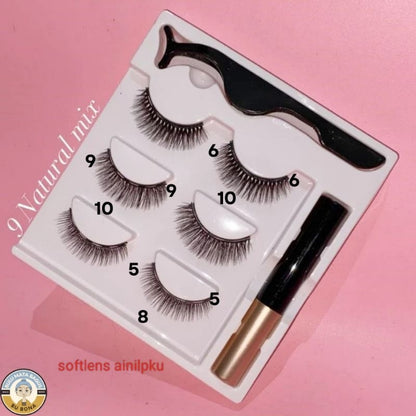 Pekanbaru Eyelash Magnetic 1 Set Lengkap Bulu Mata Magnet 3 Psg