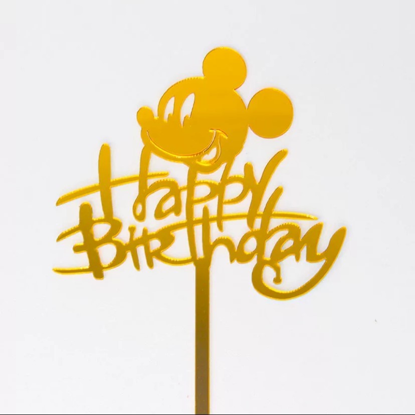 Pekanbaru Cake Topper Akrilik Happy Birthday / Mother'S Day / Father'S Day Ukuran Besar (Instan Only)