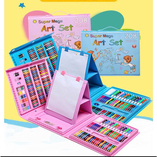 Pekanbaru Crayon Anak 208 pcs Set Alat Menggambar Melukis Anak-anak Crayon Cat / Crayon cat Air