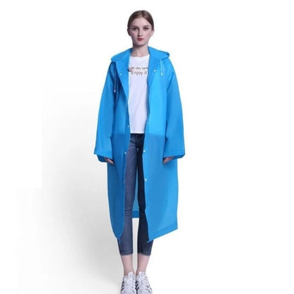 Pekanbaru Jas Hujan Dewasa Model Poncho Waterproof Bahan Eva Tebal / Jas Hujan / Mantel Hujan