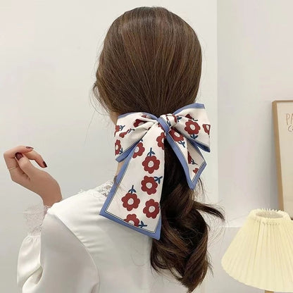 Pekanbaru Spring Scrunchie / Ikat Rambut Pita Kain Satin Korea / Scrunchie Kunciran Rambut Anak