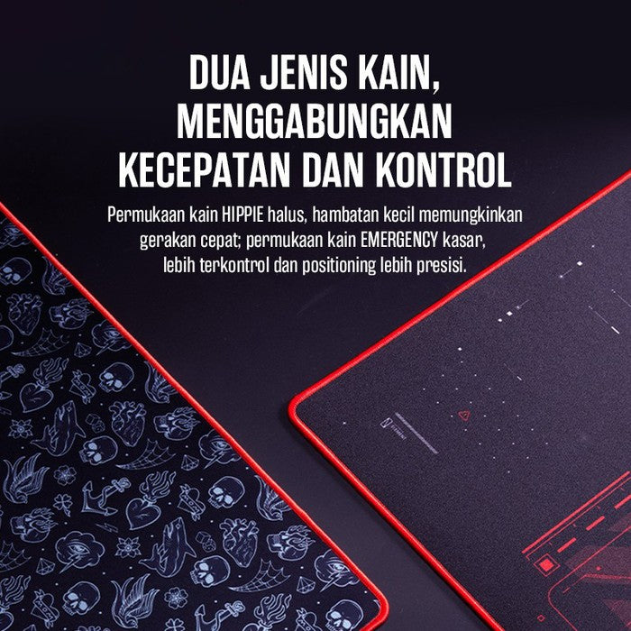 Pekanbaru Gamen Gaming Mousepad Gp-Xxl Anti-Slip Durable With Speed And Control Surface - Hippie / Emergency