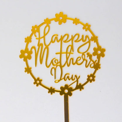 Pekanbaru Cake Topper Akrilik Happy Birthday / Mother'S Day / Father'S Day Ukuran Besar (Instan Only)