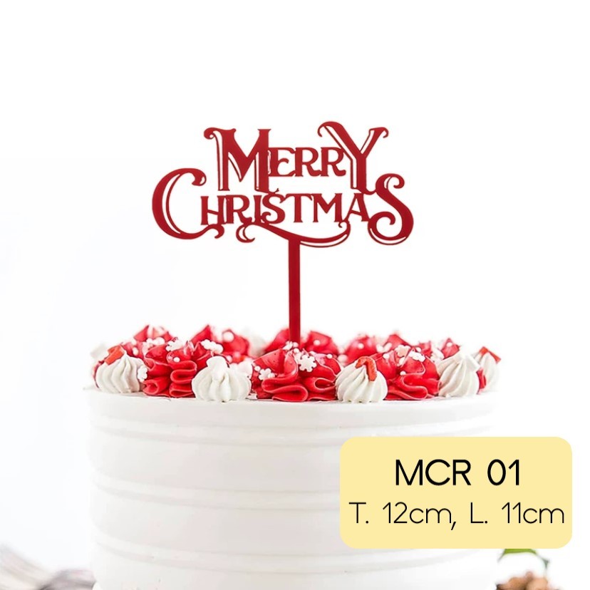 Pekanbaru Christmas Cake Topper / Topper Kue Motif Natal (Instan Only)