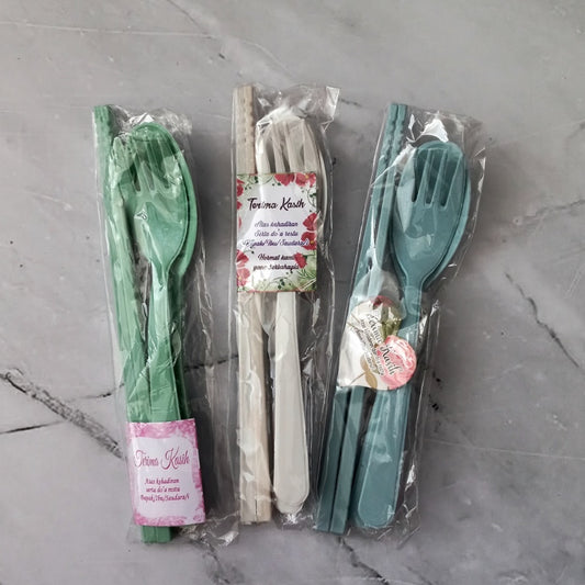 Pekanbaru (50 PCS) SOUVENIR SENDOK GARPU SUMPIT SET Souvenir Sovenir Pernikahan Nikah