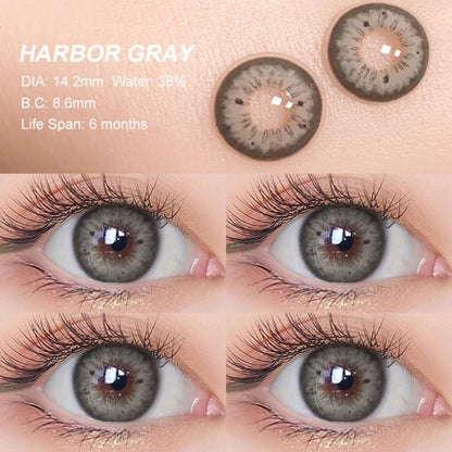 Pekanbaru Softlens Magister Mata Normal Abu-Abu/Hitam Lensa Warna Soflen Mata