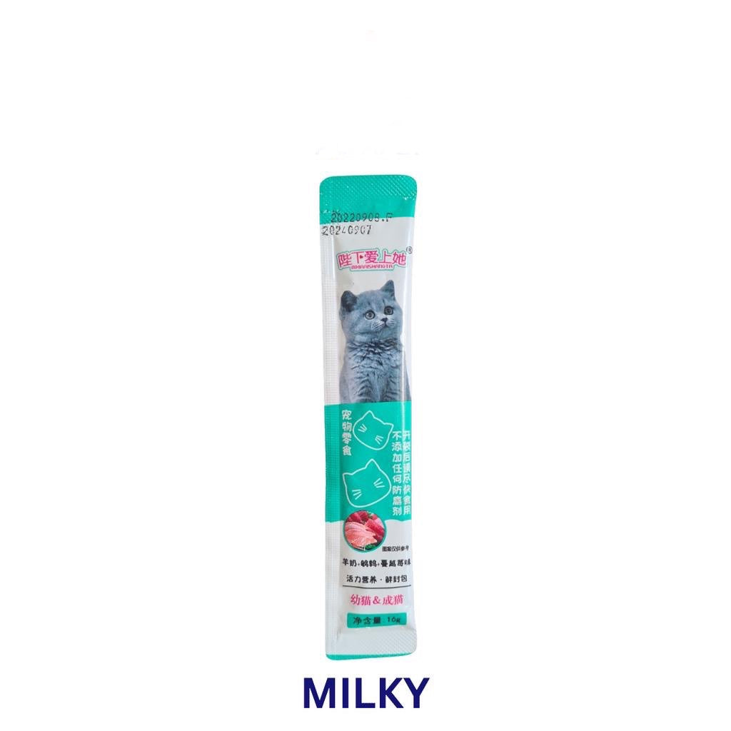 Pekanbaru HR-Peien MCJ Snack Kucing hewan peliharaan Makanan Kucing Basah Batang Cat Stick 15gr Cat Treats Cat Food Strip