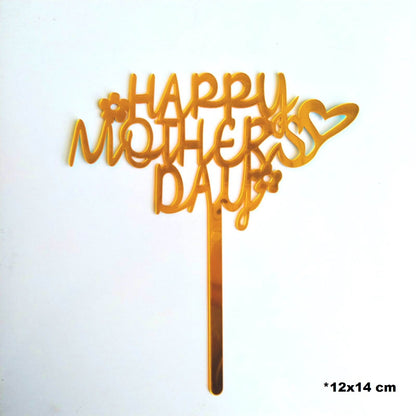 Pekanbaru Cake Topper Akrilik Happy Birthday / Mother'S Day / Father'S Day Ukuran Besar (Instan Only)