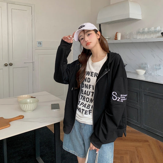 Pekanbaru Jacket Zipper Oversize Polos Sz Hoodie Resleting Bordir Martin Designed Drawings Incharcoal and Cray Hitam Orange Putih Jaket Berkualitas Simple Elegan Plain Korean Style
