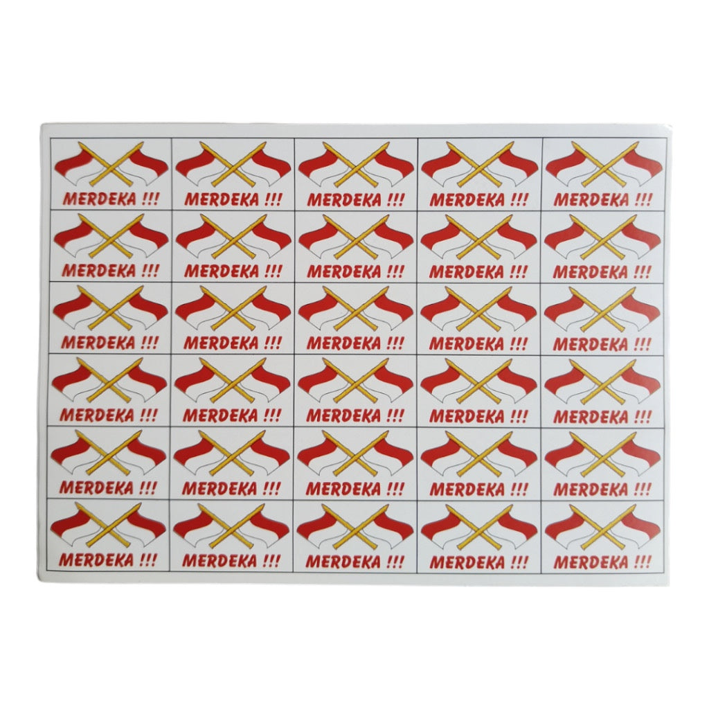 Pekanbaru HR-(isi 30pcs) stiker pipi / stiker merah putih / stiker bendera tempelan HUT RI 17 agustus