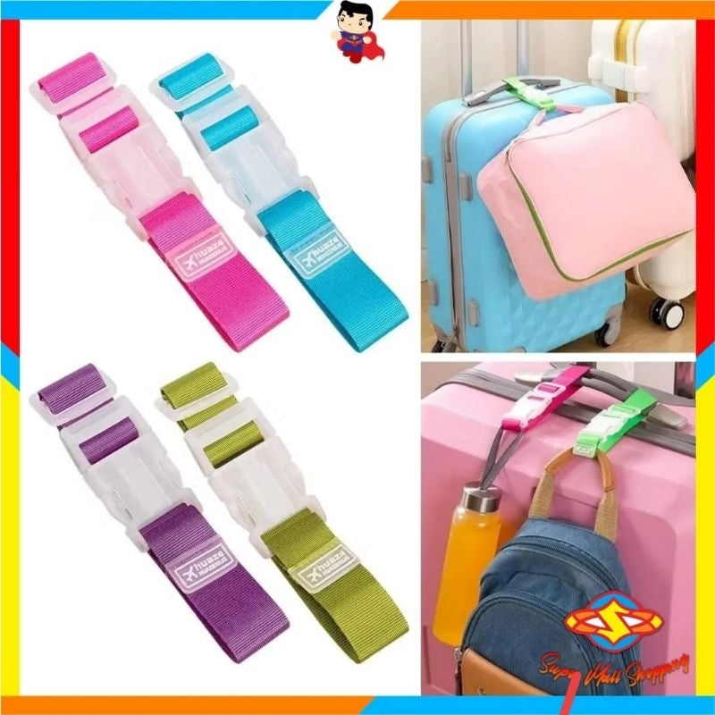 Pekanbaru Strap Gantungan Koper Luggage Connector Adjustable Multifungsi Gesper