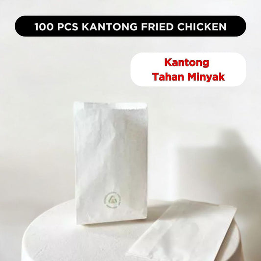Pekanbaru Kantong Fried Chicken Putih Polos Tahan Minyak Kemasan Gorengan Donat Paper Bag Food Grade
