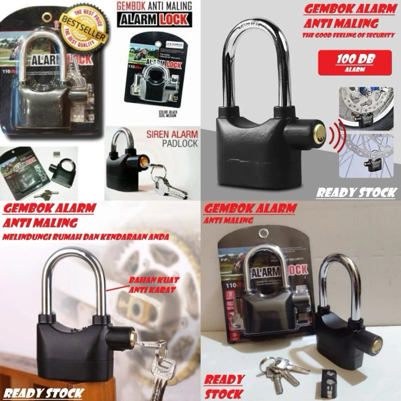 Pekanbaru Gembok Alarm Anti maling / Gembok rumah anti maling/ gembok motor / gembok alarm bunyi