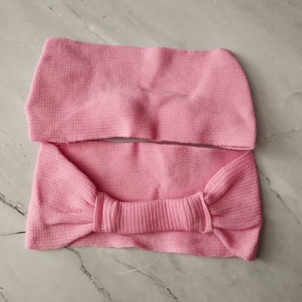 Pekanbaru ciput rajut pita karet belakang bandana rajut